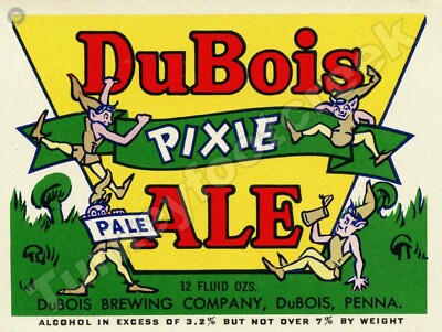 Du Bois Pixie Ale Beer Label 9'' x 12'' Metal Sign