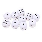 10 Sided Dices Spotted D6 Die for DND MTG Party Roleplay Toy White