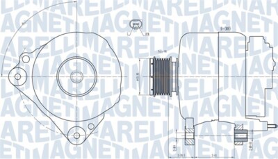 Magneti Marelli 063731810010 Generator for Audi Seat Skoda VW