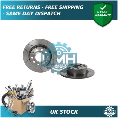 Fits VW Golf Caddy Scirocco Skoda Octavia Audi A3 Seat L� HMH Rear 2x Discs #3