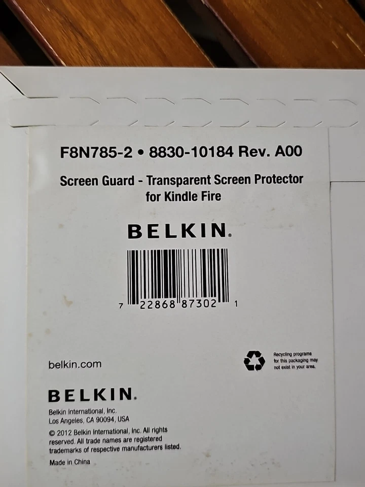 Belkin Screen Guard for Kindle Fire HD 8.9" Transparent TrueClear 2 Pack NEW - Image 2 of 3