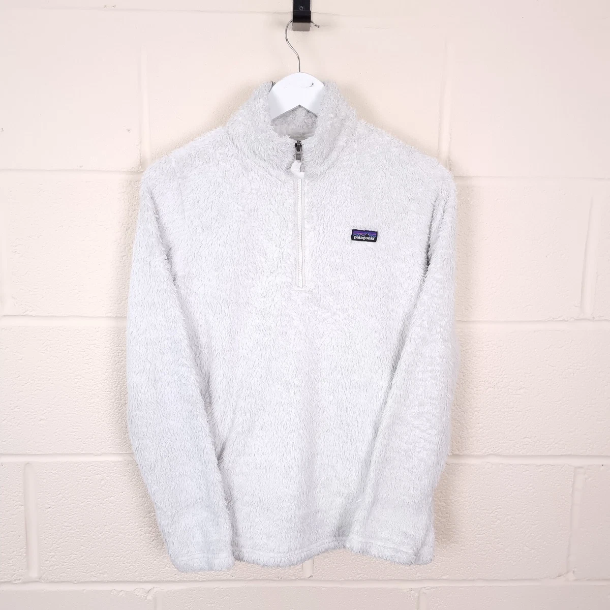PATAGONIA Los Gatos 1 4 Zip Fleece Jacket Womens L Sherpa Deep