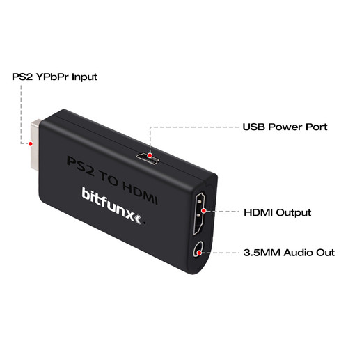 PS2 to HDMI Converter Ypbpr to HDMI Output PS2 High Quality HDMI HD Adapter - Picture 4 of 5