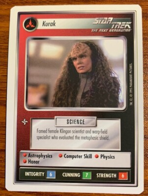 1995 Decipher Star Trek the Next Generation Kurak White Border