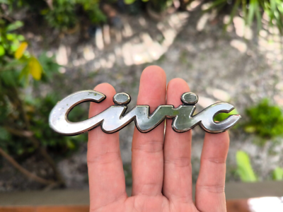 Honda Civic Rear Trunk Emblem Badge 1991-95 Genuine | eBay