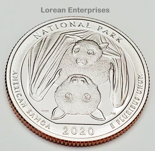 2020-S America the Beautiful Quarters National Park of American Samoa Proof — photo from the most recent tracked eBay sale