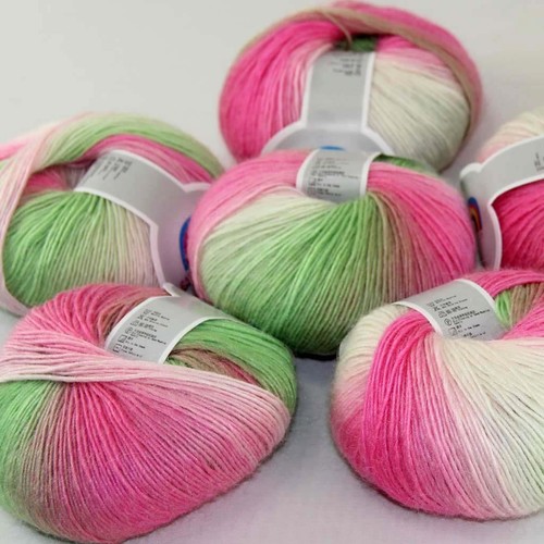 C New 6Skein*50g Cashmere Wool Rainbow Wrap Shawl Knitting Hand Knitwear Yarn 06 - Picture 2 of 24