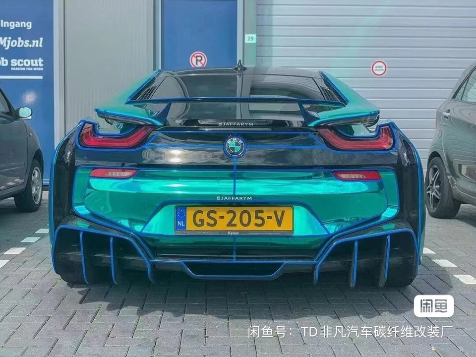For BMW i8 Coupe real Carbon Fiber Rear Boot Trunk Wing Lip Spoiler 2014-2020 - Image 2 of 4