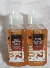 Bath Body Works Gentle Foaming Hand Soap Lot Set of 2 ICED CINNAMON ROLLS oils