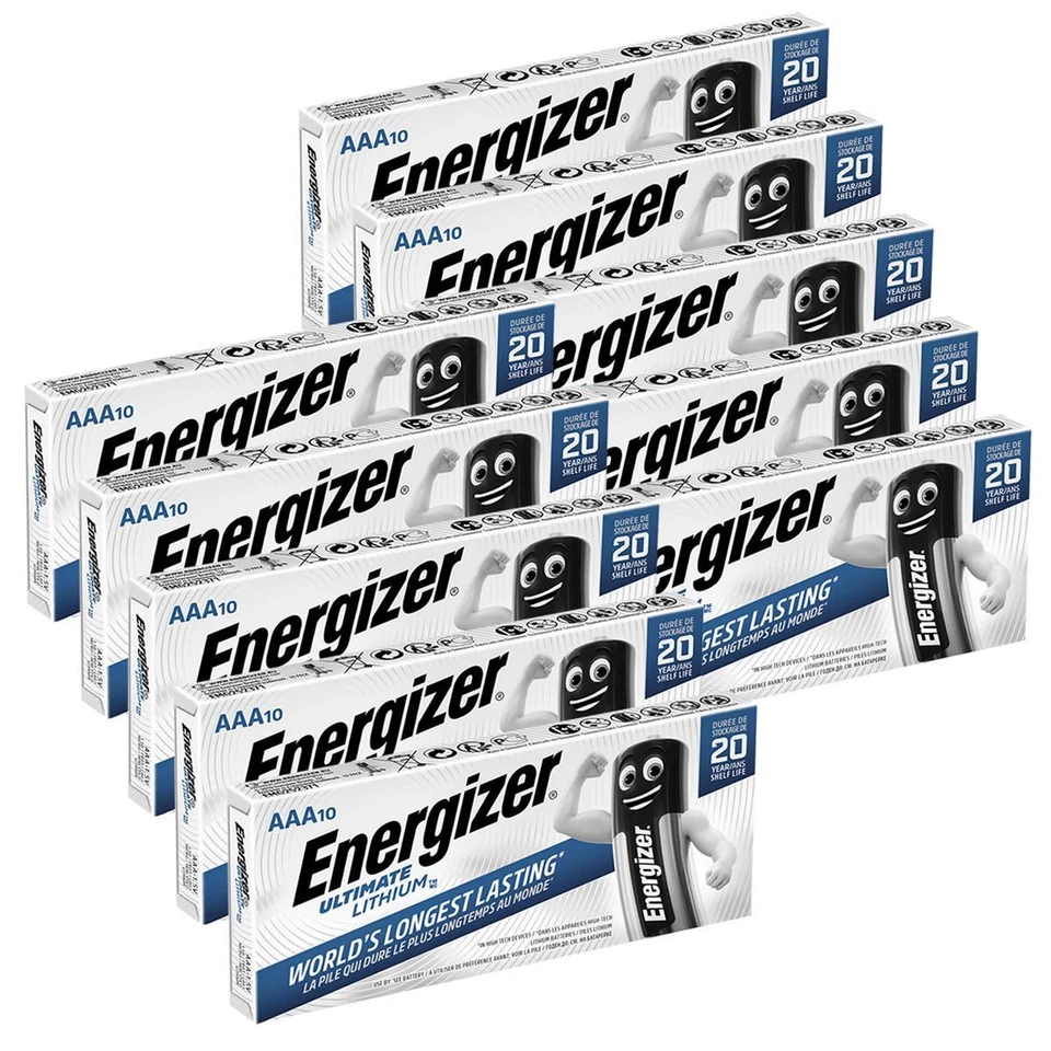 100 x Energizer Ultimate Lithium AAA Micro Batterie FR03 1,5V im Streifen - Bild 1 von 1