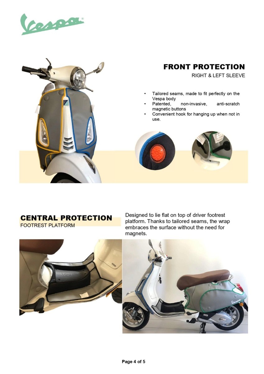 WORKSHOP PROTECTION KIT FOR PIAGGIO VESPA PRIMAVERA, SPRINT