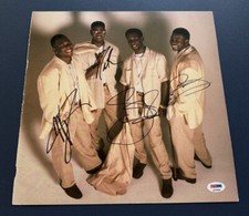 Boyz II 2 Men SIGNED 12x12 Album Nathan Wayna Morris Shawn PSA Cover AUTOGRAPHED