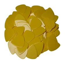 100pcs Medium 0.71mm Blank 351 Guitar Picks Plectrums Celluloid Solid Yellow
