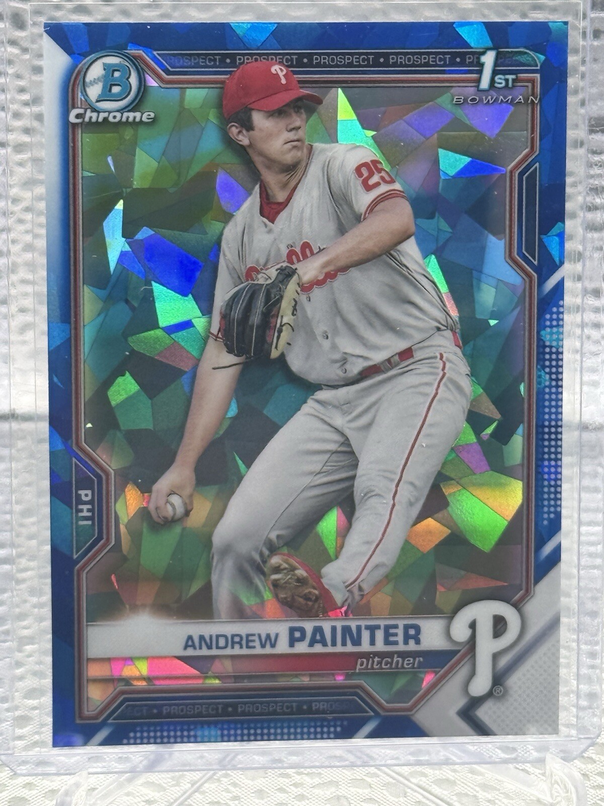 (1) 2021 Bowman Chrome Sapphire Andrew Painter Phillies RC (quantity Available)