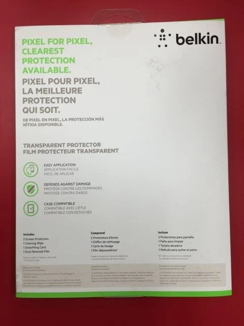 2X GENUINO BELKIN LCD Protector de Pantalla Película Cubierta Protector iPad Air 1 2 F7N078tt2  Foto 3 de 3
