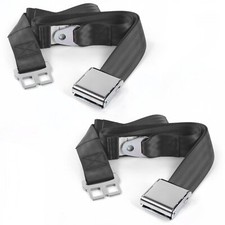 Triumph Tr2 3 1953 - 1961 Airplane 2pt Charcoal Lap Bucket Seat Belt Kit - 2 Be