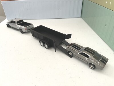 3D Printed Utility Trailer For 1/64 Diecast, Greenlight Hot Wheels - Rear Opens