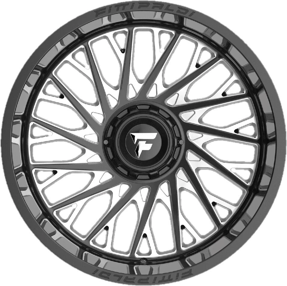 20X12 WHEELS BLACK MILLED DIRECTIONAL F-150 F150 FC853 6X135 -44 FA08 DEEP LIP Foto 4 de 4