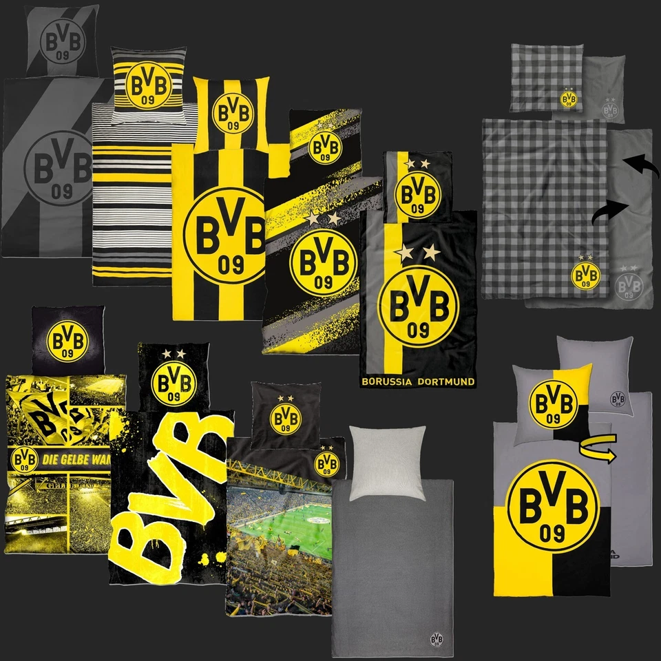 Borussia Dortmund Bettwäsche Wendebettwäsche Bettbezug Kopfkissen Stadion BVB 09 - Bild 4 von 4