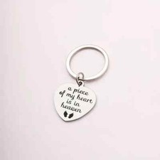 A Piece Of My Heart Is In Heaven Everyday Remembrance Keychain