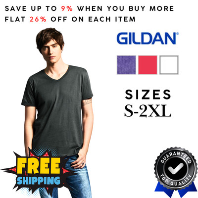 AN206 Gildan 982 Adult Short Sleeve Lightweight V-Neck Super Comfortable T-Shirt