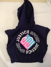 Justice Sport Girl's SS Hoodie Shirt Jacket Size Small 7-8 3.95
