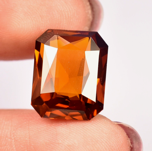 Grenat Jaune Naturel Du Mali - Pierre Précieuse Taillée émeraude, 7.40 Carats, Certifiée AGSL