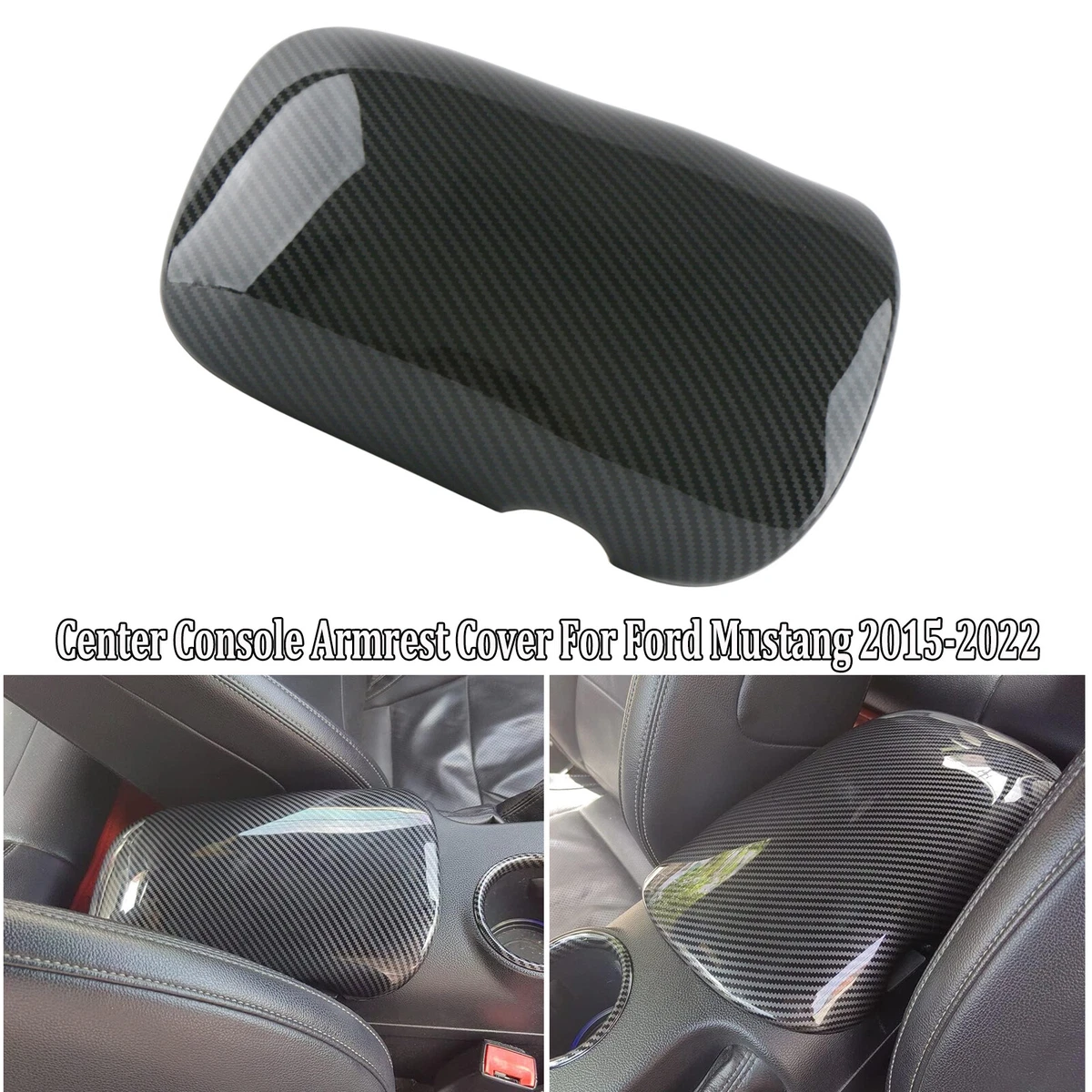 Cubierta De Consola Central Automotriz Apta Para Ford Mustang Reposabrazos Caja Cojin Gris Sunnimix Cubierta Del Reposabrazos
