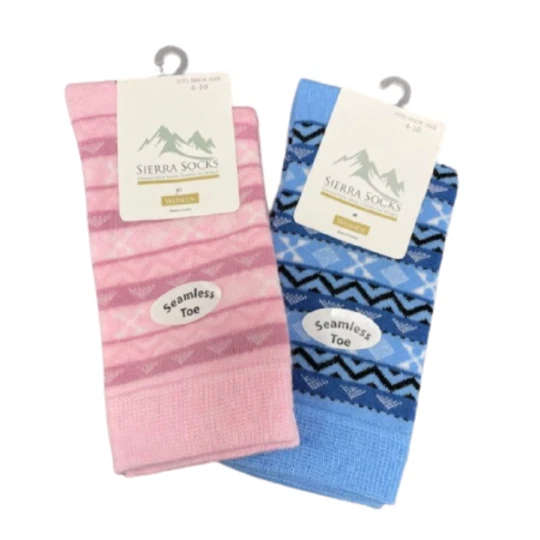 Calcetines de acrílico Fairisle para mujer - 2 pares, calcetines para cada día/ocasión Foto 3 de 4