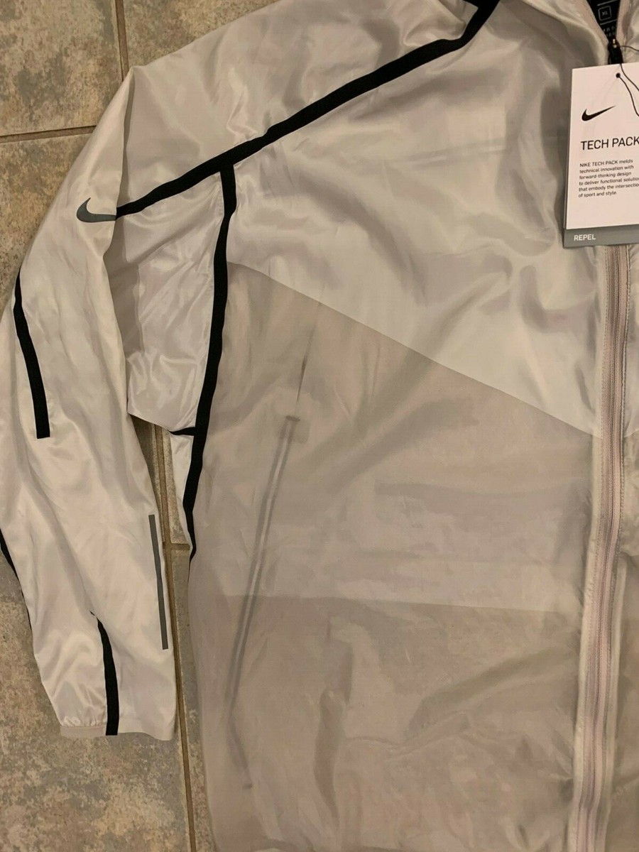 Mens Nike Tech Pack Light Running Full Zip Beige Jacket Size L