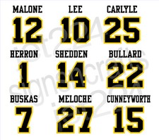 Pittsburgh Penguins STICKER DECAL 1980's Malone Bullard Meloche Carlyle Herron