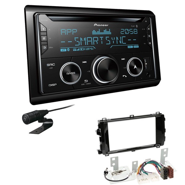 Pioneer Autoradio CD Bluetooth USB Einbauset FüR Toyota Auris Piano Ab 2013-image