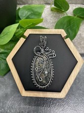 2.8  Handmade 925 Silver Plated Gemstone Wire Wrapped Pendant New B2186