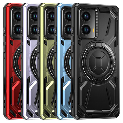 For Motorola Edge 2024 Case Magnetic Ring Protective 360 Rotatable Stand