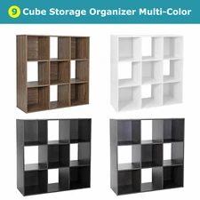 Multi-Color 9 Cube Storage Shelf Organizer Wooden Bookshelf Display Shelves 