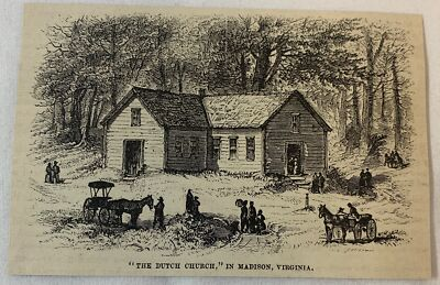 #ad #ad 1877 magazine engraving THE DUTCH CHURCH Madison Virginia $7.25