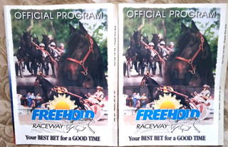 Freehold Raceway Harness Racing programs (2) 1997 Babic Elims