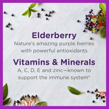 Elderberry Gummies for Kids with Vitamin C; Zinc  Elderberry; Daily Children...