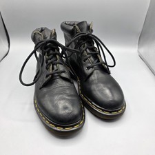 Vintage Dr Marten Boots Size 5 UK Womens 7 Mens 6 Black Leather Made In England