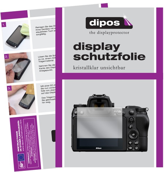 2X Schutzfolie Klar FüR Nikon Z6 Displayschutzfolie Folie Display Schutz Dipos-image