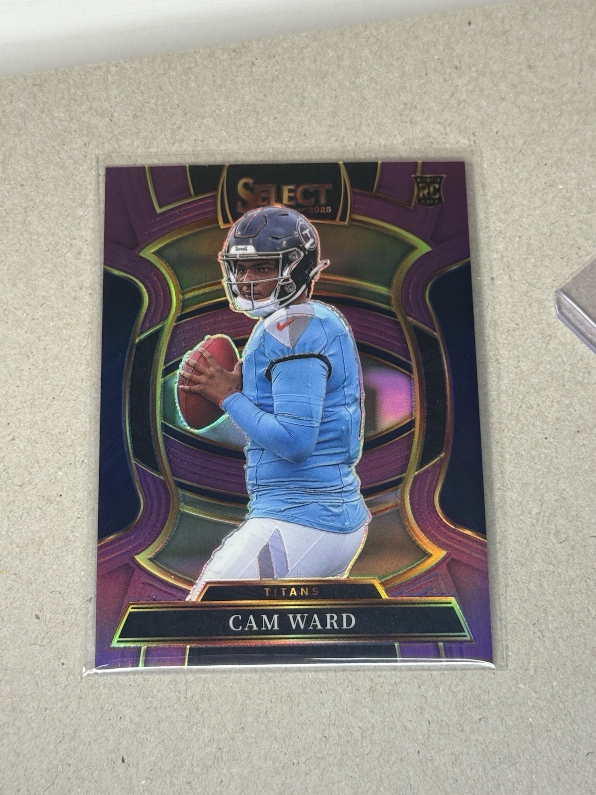 2025 Panini Select - Concourse Cam Ward #26 Purple Prizm /75 (RC)