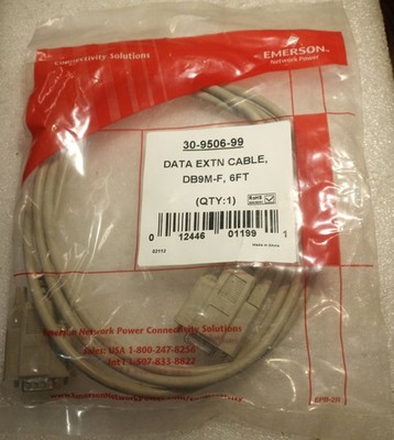(LOT OF 15)  EMERSON NETWORK POWER DATA EXTN CABLE DB9M-F, 6FT 30-9506-99