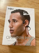 SHOKZ OpenRun Pro -Open-Ear Bluetooth Bone Conduction Sport Headphones Black NEW