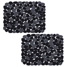 Pebble Sink Mat for Stainless Steel/Ceramic Sinks, 2 Pack PVC Sink Protectors...