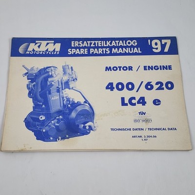 KTM Spare Parts Catalog Manual Fiche - 1997 400 620 LC4 e Engine Motor