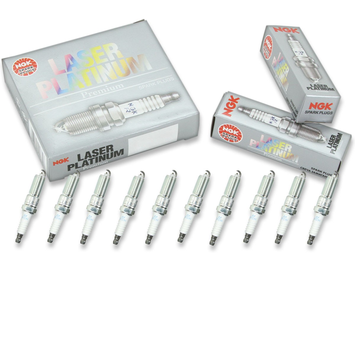 10 pcs NGK Laser Platinum Spark Plugs for 2008-2017 Dodge Viper 8.4L V10 ja