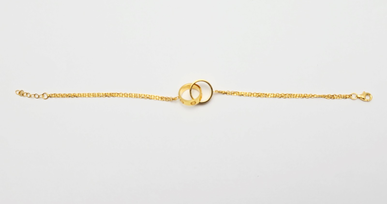 Unique 21K Solid Yellow Gold Interlocking Circles… - image 10