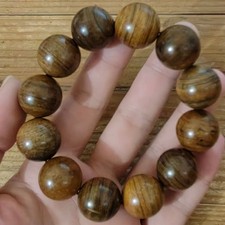 Natural Wood 20mm 12 Buddha Prayer Beads Men Woman Gift Lucky Bracelet Jewelry