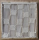 Handmade Cream Beige Macrame Natural Braid Beads Cotton Rope Wall Hanging Frame — photo 1