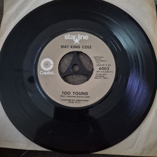 Nat King Cole - Mona Lisa - 1950 Starline Series - 7" US Vinyl Single - VG+ - Picture 2 of 2